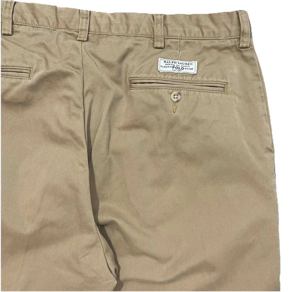 Polo Ralph Lauren Mens Classic Fit Chino Khaki Straight Leg Pants 35x30 Tan